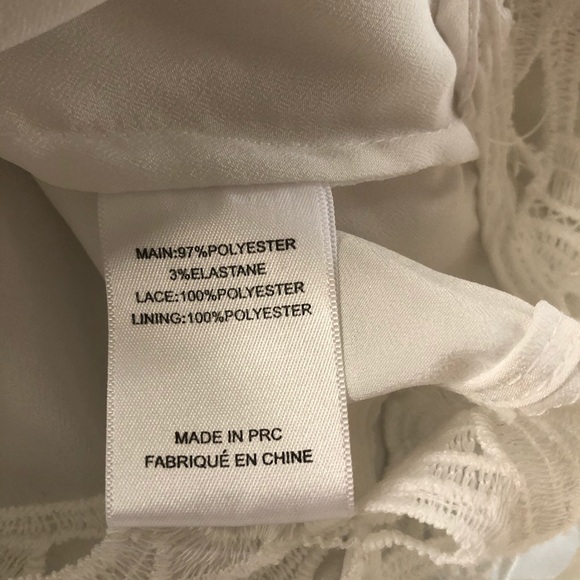 Little White Dress with gipur details. Cameo - Picture 7 of 10